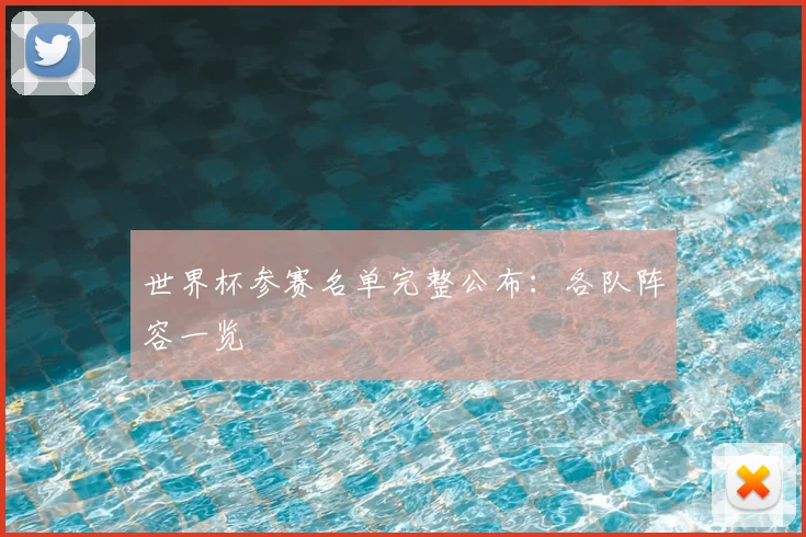 世界杯参赛名单完整公布：各队阵容一览